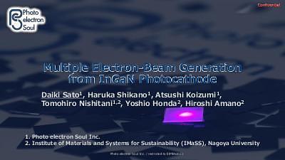 Multiple Electron-Beam Generation from InGaN Photocathode