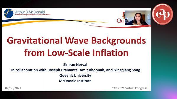 Gravitational Wave Backgrounds from Low Scale Inflation