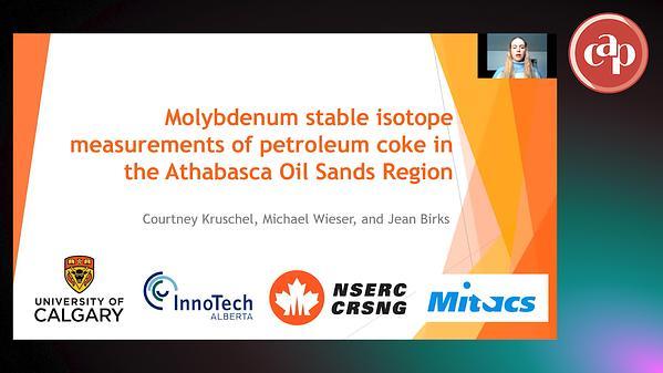 Molybdenum stable isotope measurements of petroleum coke in the Athabasca Oil Sands Region