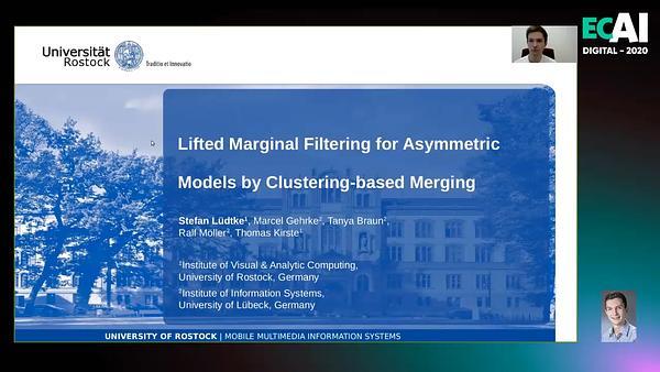 Lifted Marginal Filtering for Asymmetric Models by Clustering-based Merging