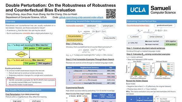 Double Perturbation: On the Robustness of Robustness and Counterfactual Bias Evaluation