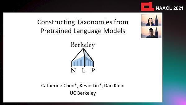 Constructing Taxonomies from Pretrained Language Models