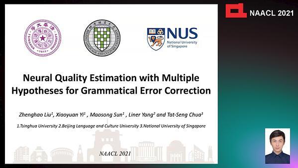 Neural Quality Estimation with Multiple Hypotheses for Grammatical Error Correction