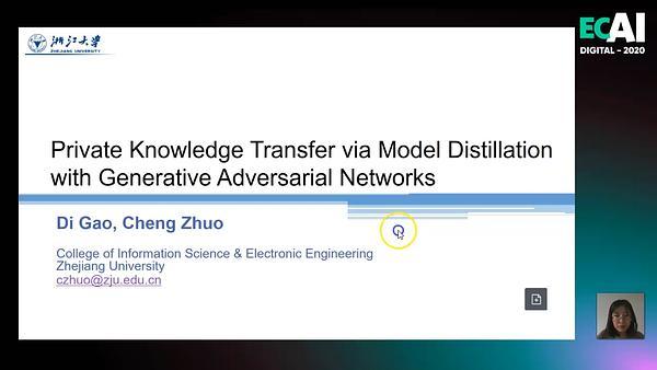 Private Knowledge Transfer via Model Distillation with Generative Adversarial Networks