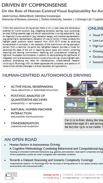 Driven by Commonsense: On the Role of Human-Centred Visual Explainability for Autonomous Vehicles