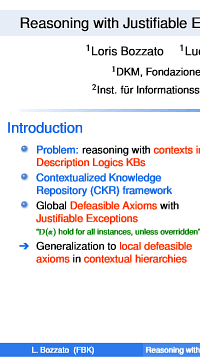 Reasoning with Justifiable Exceptions in Contextual Hierarchies