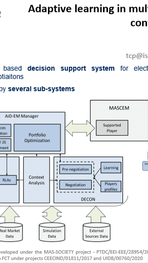 Adaptive learning in multiagent systems for automated energy contacts negotiation