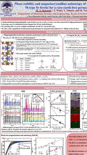 Phase stability and magnetocrystalline anisotropy of Bi- and Bi-Co substituted M-type Sr ferrites as a rare-earth-free permanent magnet