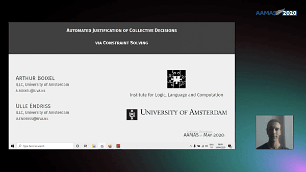 Automated Justification of Collective Decisions via Constraint Solving