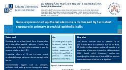 Gene expression of epithelial alarmins is decreased by farm dust exposure in primary bronchial epithelial cells