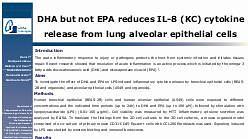 DHA but not EPA reduces IL-8 (KC) cytokine release from lung alveolar epithelial cells