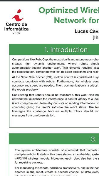 Optimized Wireless Control and Telemetry Network for Mobile Soccer Robots