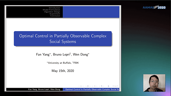 Optimal Control in Partially Observable Complex Social Systems