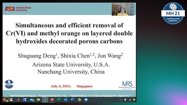 Simultaneous and efficient removal of Cr(VI) and methyl orange on layered double hydroxides decorated porous carbons