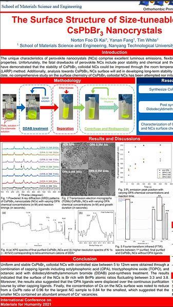 The Surface Structure of Size-tuneable Colloidal CsPbBr3 Nanocrystals