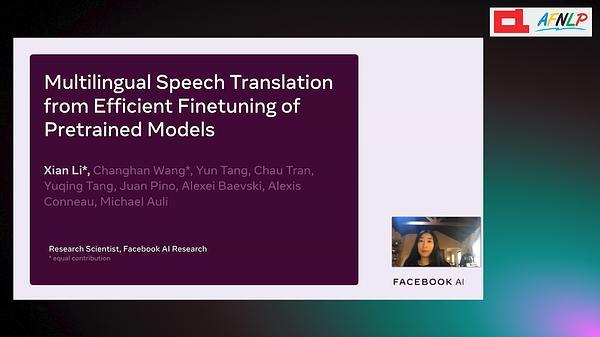 Multilingual Speech Translation from Efficient Finetuning of Pretrained Models