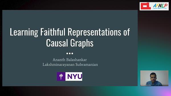 Learning Faithful Representations of Causal Graphs