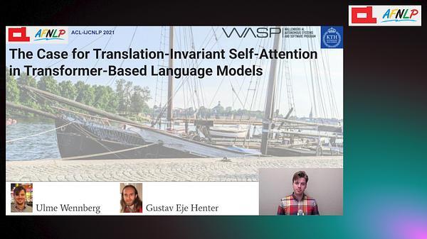 The Case for Translation-Invariant Self-Attention in Transformer-Based Language Models