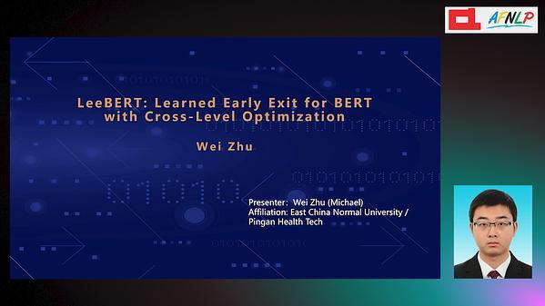 LeeBERT: Learned Early Exit for BERT with cross-level optimization