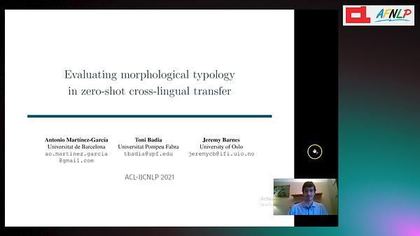 Evaluating morphological typology in zero-shot cross-lingual transfer