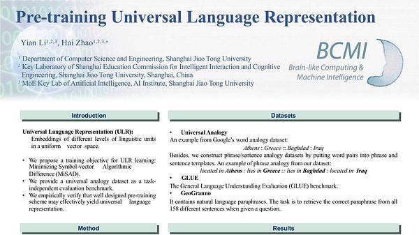 Pre-training Universal Language Representation