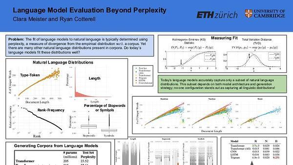 Language Model Evaluation Beyond Perplexity