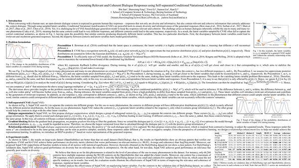 Generating Relevant and Coherent Dialogue Responses using Self-Separated Conditional Variational AutoEncoders