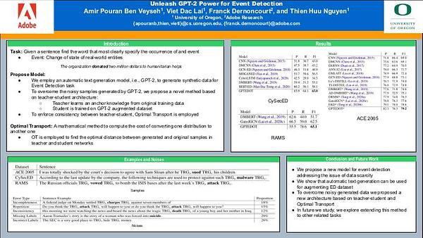 Unleash GPT-2 Power for Event Detection