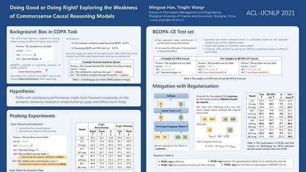 Doing Good or Doing Right? Exploring the Weakness of Commonsense Causal Reasoning Models