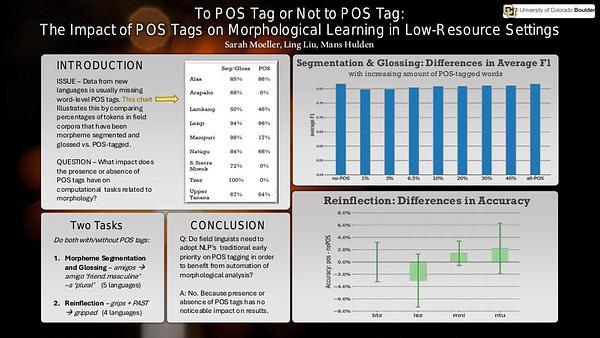 To POS Tag or Not to POS Tag: The Impact of POS Tags on Morphological Learning in Low-Resource Settings