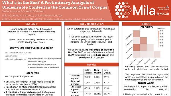 What's in the Box? An Analysis of Undesirable Content in the Common Crawl Corpus