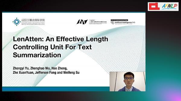 LenAtten: An Effective Length Controlling Unit For Text Summarization