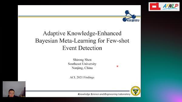 Adaptive Knowledge-Enhanced Bayesian Meta-Learning for Few-shot Event Detection