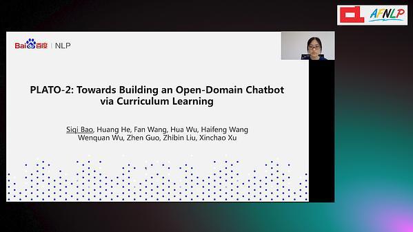 {PLATO-2}: Towards Building an Open-Domain Chatbot via Curriculum Learning