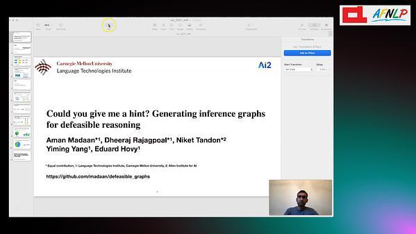 Could you give me a hint ? Generating inference graphs for defeasible reasoning