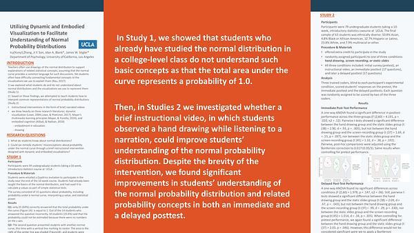 Utilizing Dynamic and Embodied Visualization to Facilitate Understanding of Normal Probability Distributions