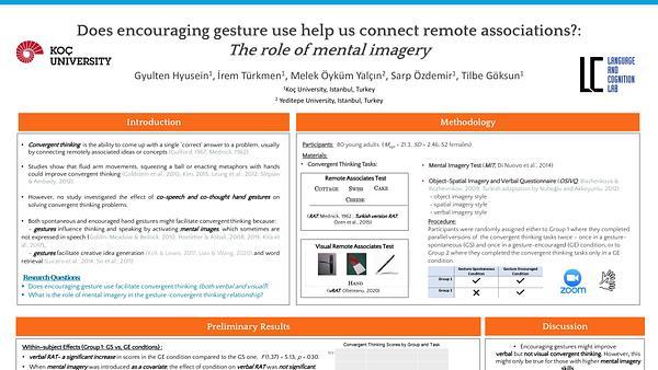 Does encouraging gesture use help us connect remote associations?: The role of mental imagery