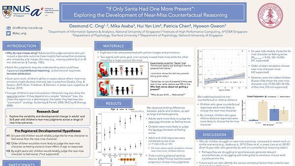 "If only Santa had one more present": Exploring the development of near-miss counterfactual reasoning