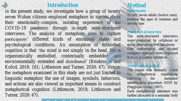 Embodied Metaphor in Communication about Experiences of COVID-19 Pandemic