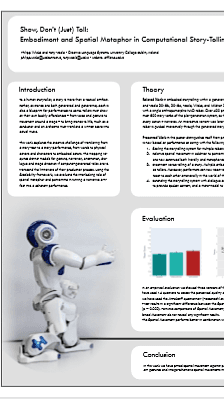 Show, Don’t (Just) Tell: Embodiment and Spatial Metaphor in Computational Story-Telling