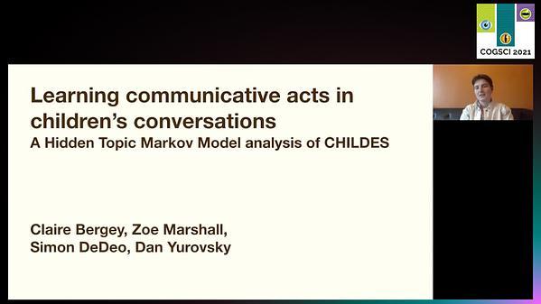 Learning communicative acts in children’s conversations: a Hidden Topic Markov Model analysis of the CHILDES corpus