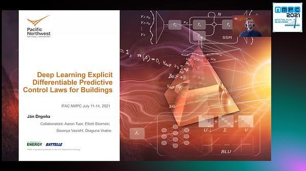 Deep Learning Explicit Differentiable Predictive Control Laws for Buildings