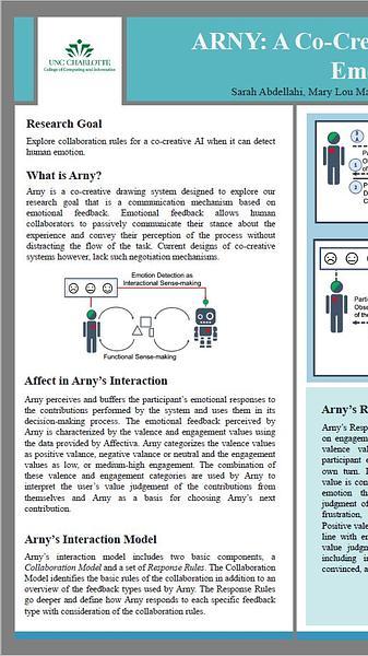 ARNY: A Co-Creative System Design Based On Emotional Feedback