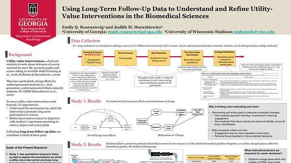 Using Long-term Follow-up Data to Understand and Refine Utility-Value Interventions in the Biomedical Sciences