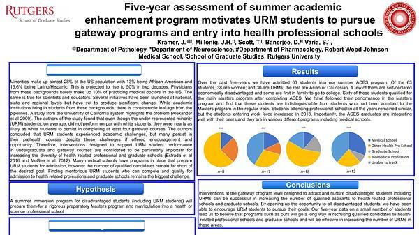 Five-year assessment of summer academic enhancement program motivates URM students to pursue gateway programs and entry into health professional schools 