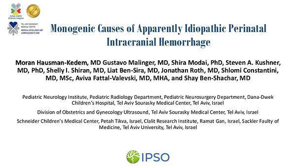 Whole-exome sequencing analysis in antenatal and perinatal intracerebral hemorrhage