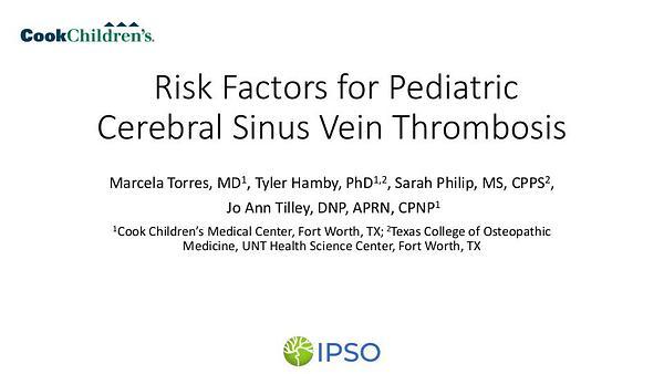 Risk factors for pediatric cerebral sinus vein thrombosis