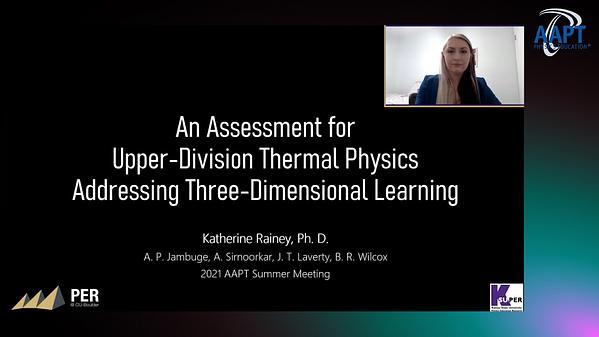 A Knowledge-in-Use Assessment for Upper-Division Thermal Physics