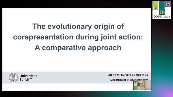 The evolutionary origin of corepresentation during joint action: A comparative approach