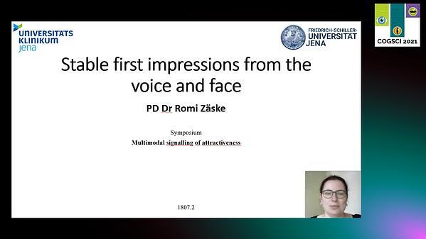 Stable first impressions from the voice and face